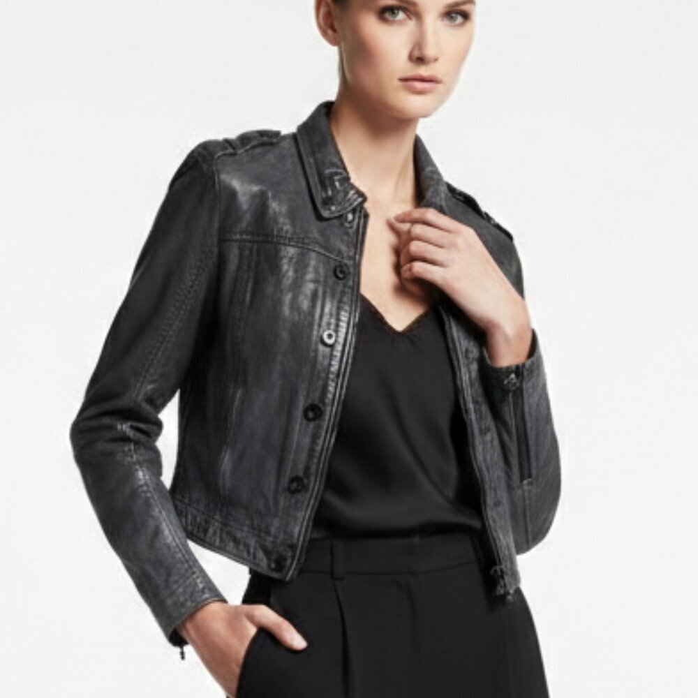 MAURITIUS Faira Lamb Leather Jacket – Black (Size S, NWT) - Picture 4 of 13
